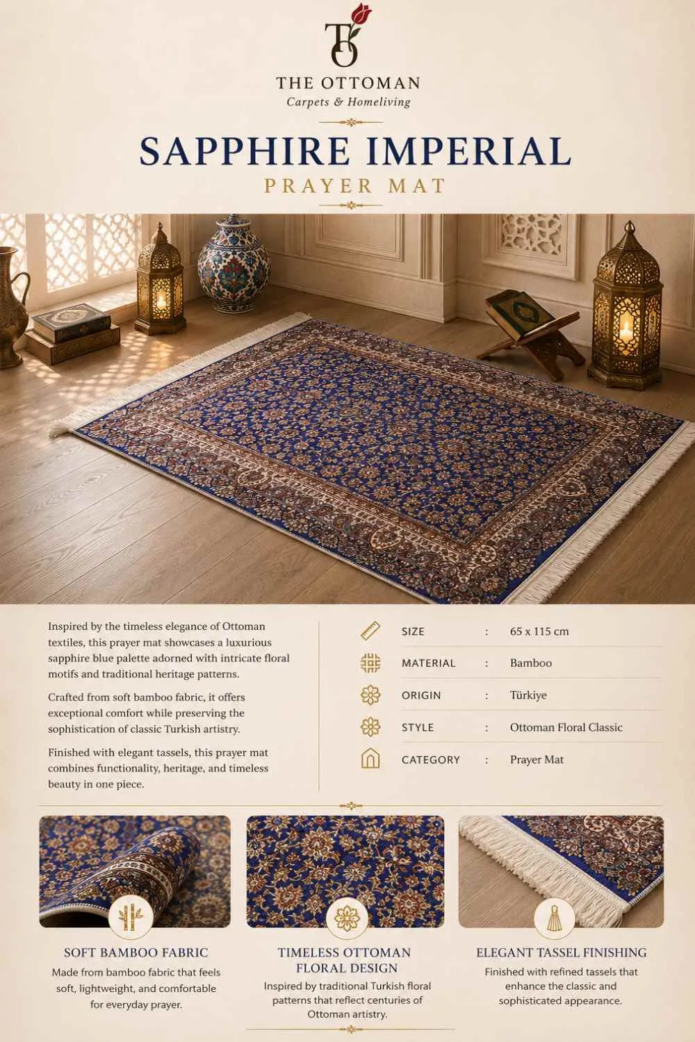 Sapphire Imperial Prayer Mat
