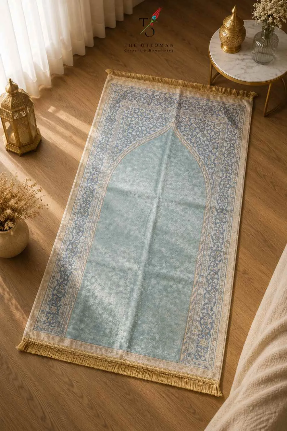 OTTOMAN SERENITY SILK ART PRAYER RUG